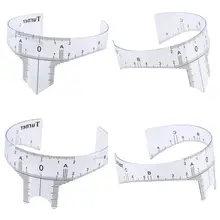 Пластиковые трафареты для татуажа бровей, многоразовый макияж для бровей, линейка для измерения бровей, перманентные инструменты 2AP27