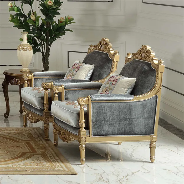Домашняя мебель элегантная ткань гостиной диван набор