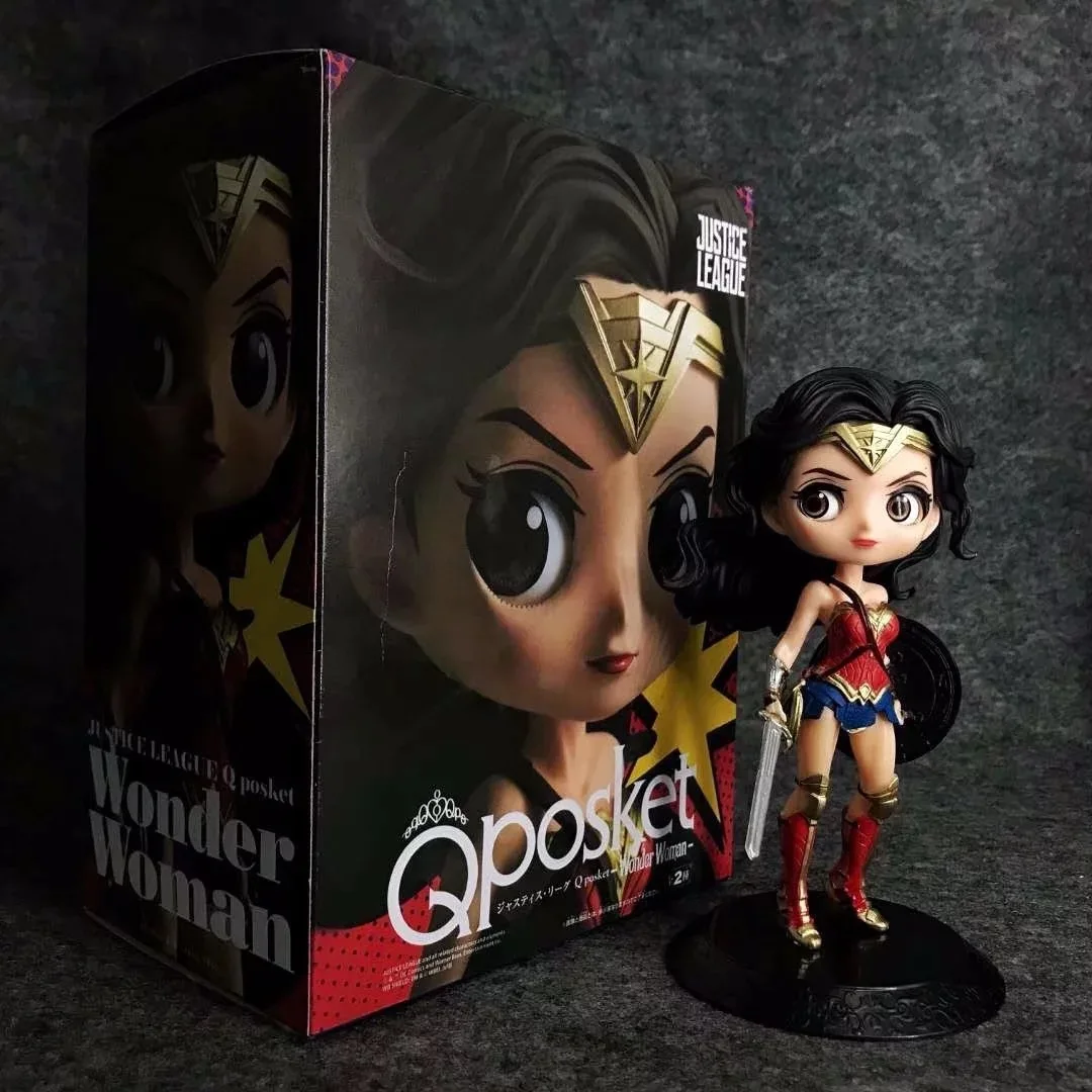 1pc Q version Big Eyes Wonder Woman Action Figure Model Toy PVC 14cm Figure Toys Statue Collection Gifts For Children 2 Colors