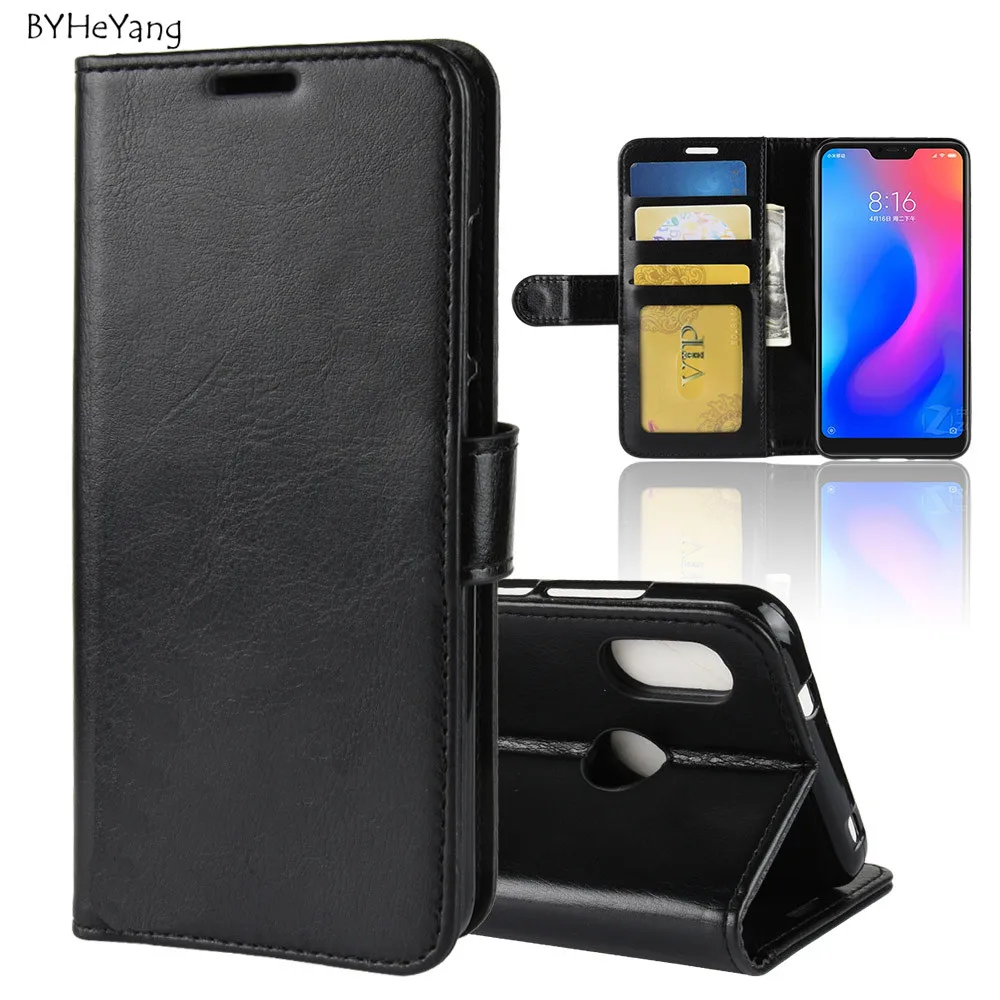 For Xiaomi Redmi 6 Pro Case for Mi A2 Lite Cover Stand Flip Wallet PU Leather Bag Skin Coques | Мобильные телефоны и