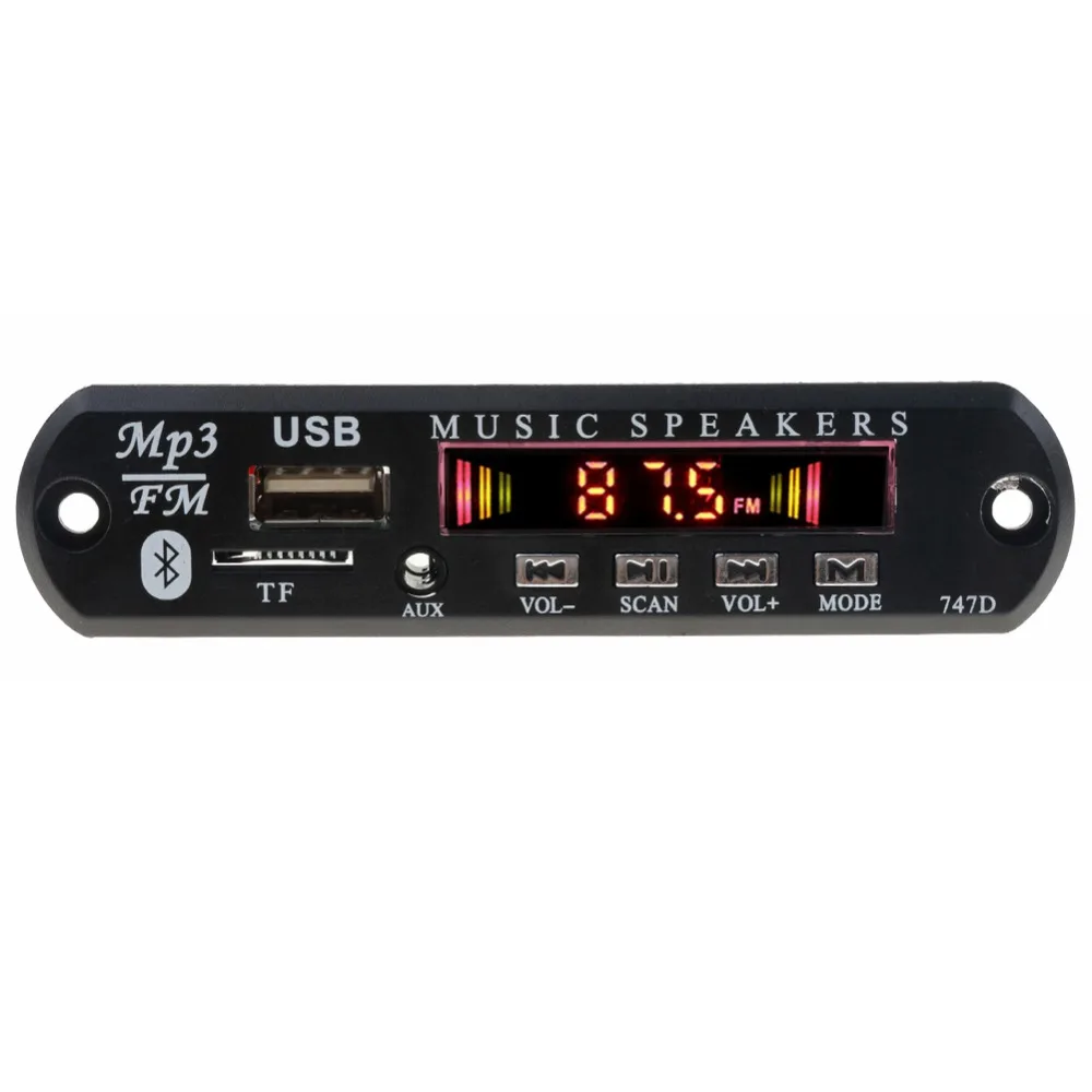 MP3 плеер декодер плата FM радио TF USB 3 5 мм AUX модуль Bluetooth приемник автомобильный