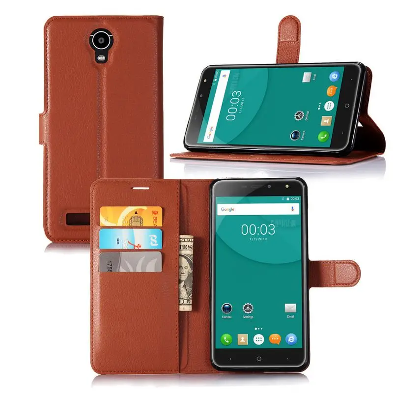 For DooGee X7 Pro Retro Flip Case Card Slot Kickstand