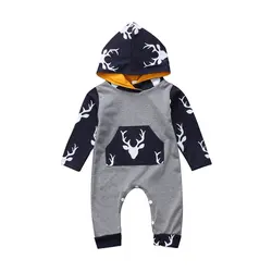 Для Новорожденных Для маленьких мальчиков девочек хлопковый комбинезон одежда в стиле пэчворк наряд