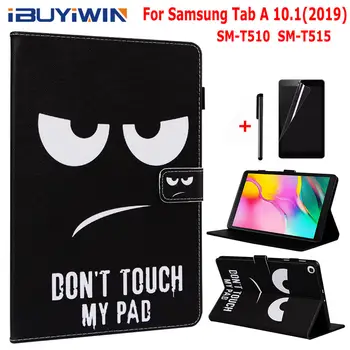 

Colorful Printed Cover for Samsung Galaxy Tab A 10.1 SM-T510 T510 10.1" 2019 New Tablet Funda Silicone Case+Screen Film+Pen