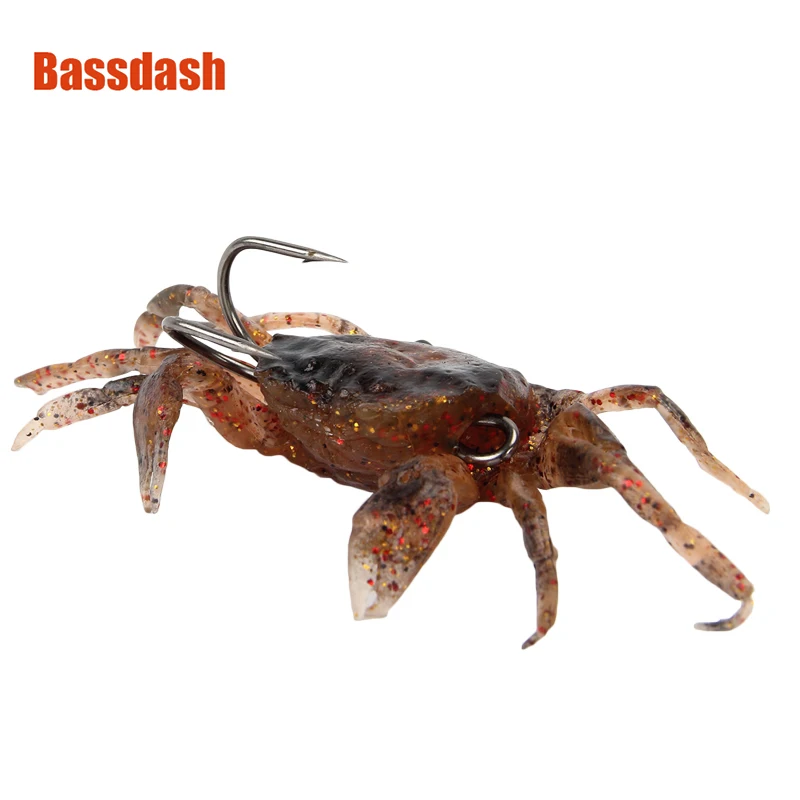

Bassdash 1Pcs Artificial Crab Lure Bait 3D Simulation Fishing Lures Soft Fish Bait with Sharp Hooks, 8cm 35g
