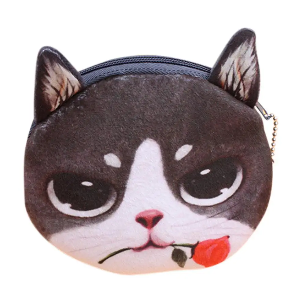 

Yfashion Cute Cartoon Women Girl Cat Pattern Money Coins Purse Ladies Cute Business Cards Holder Wallet