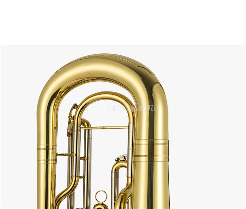 Профессиональный euphonium 3 прямой ключ Bb бас французский Рог золото Lacque Труба латунь материал Музыкальные инструменты JBEP-1180