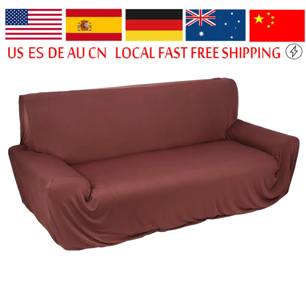 

Modern Pure Color Fashion Elastic Sofa Covers Furniture Protector Polyester Loveseat Couch Cover dust-proof Protect Furniture
