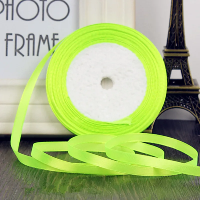 6mm 25 Yard 22m Colorful Bow Ribbons Braided Hair Ribbon Wedding 