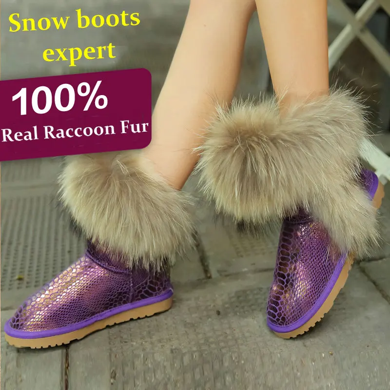 Г. Зимние сапоги из натуральной кожи с натуральным мехом енота теплая обувь ботильоны зимние женские ботинки