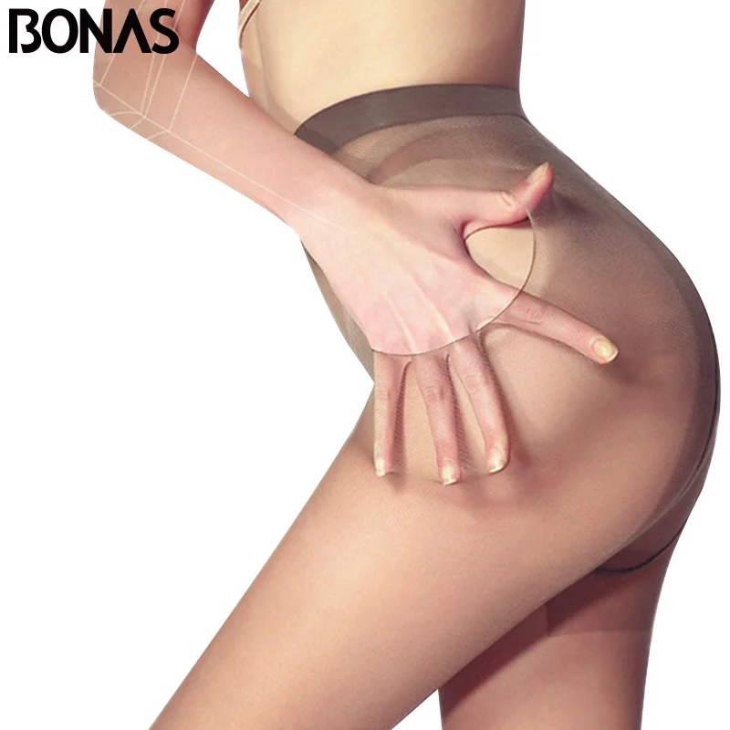 

BONAS 6PCS Women 12D Sexy Tights Stretchy Nylon Summer Pantyhose Lady Fashion Sun Protection Tights Breathable Stockings Female