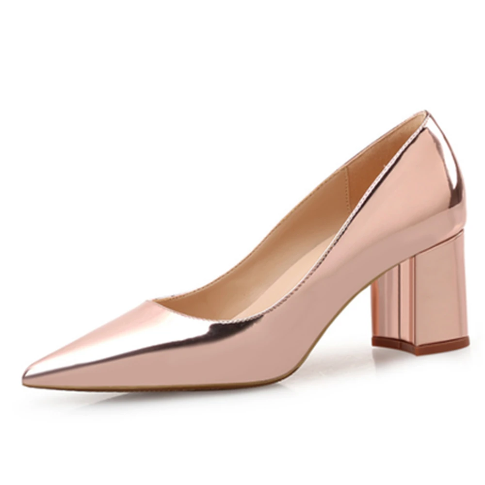 

Simplified European style pumps Women's shoes 6.5 cm bulbous bottom heels 31-41 steady with Leopard heels pointy heels shoes