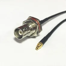 РЧ коаксиальный кабель гнездо BNC MMCX Мужской прямой косичка RG174 50 см/2" для сот, радио