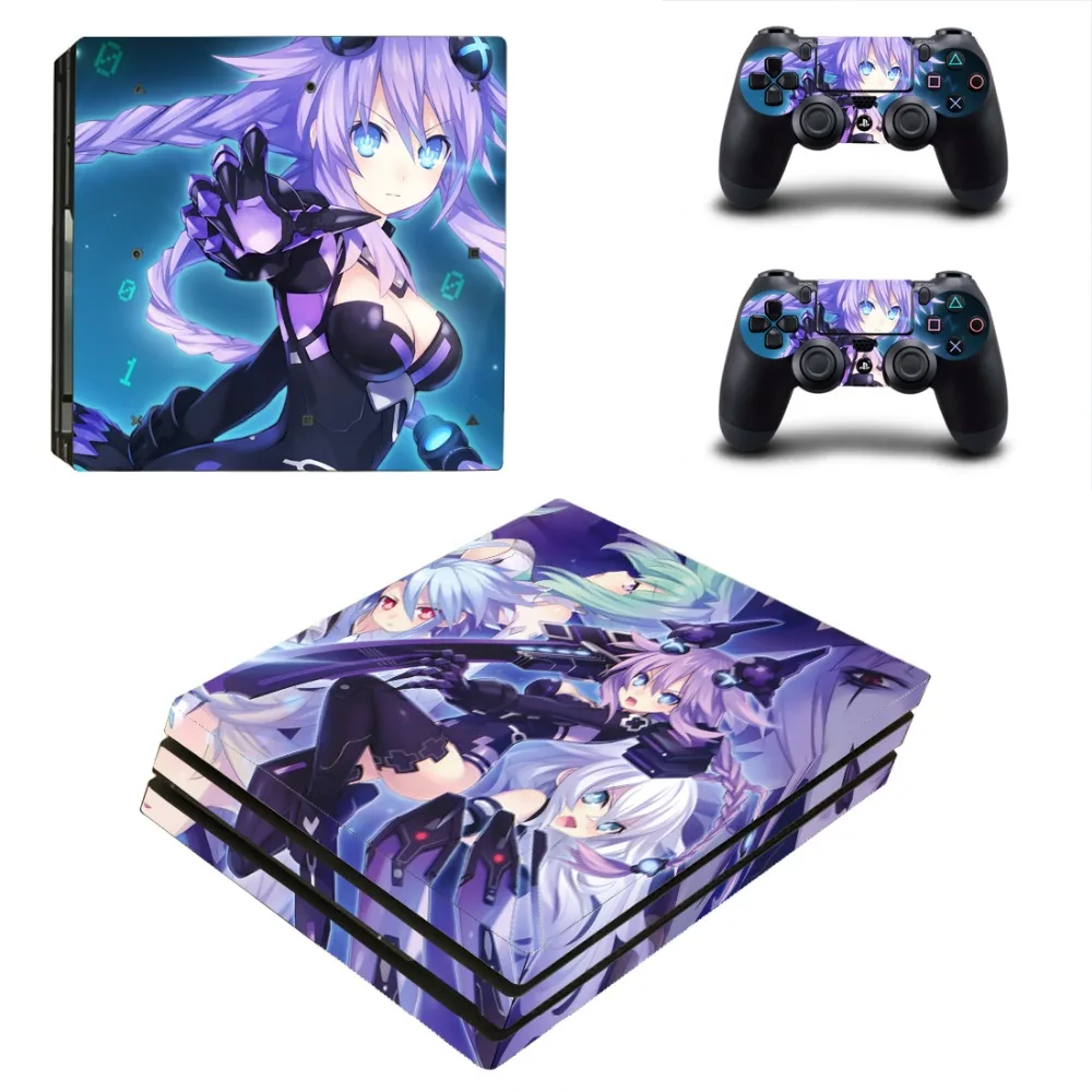 

Hyperdimension Neptunia Vinyl Cover Decal PS4 Pro Skin Sticker for Sony PlayStation 4 Pro Console 2 Controllers Skins