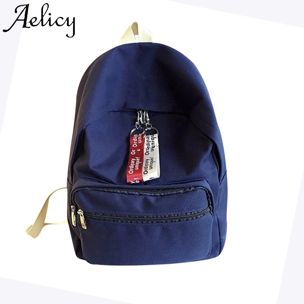 

Aelicy Women's Fashion Canvas Solid School Bags Travel Student Bag Backpack Flap Sport Phone Pocket Backpack Bag Letter Canvas
