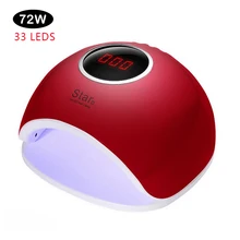 33 светодиодный s Сушилка для ногтей для всех гелиевых лаков, датчик 72 Вт, УФ светодиодный светильник для ногтей, гели для ногтей, светодиодный светильник для ногтей, ультрафиолетовая лампа для маникюра, инструменты