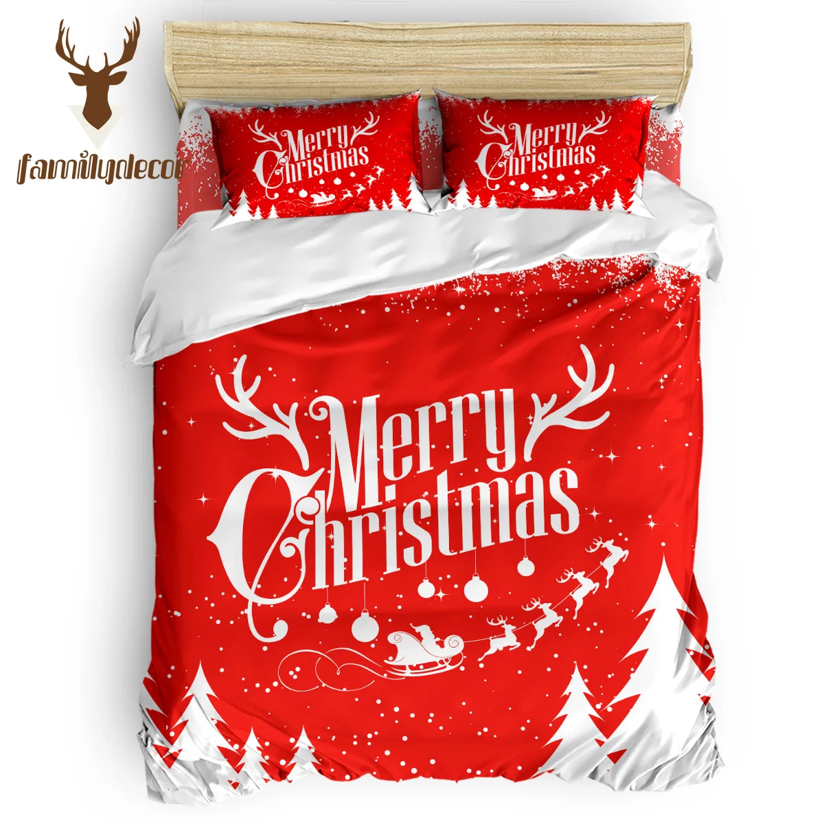 

Family Decor Merry Christams Elk Bedding Sets Duvet Set Covers 4 Pcs Bedding Sets Quilted Duvet Set Duvet Cover Sets California