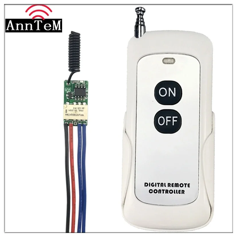 

wireless rf remote control switch dc 3.5v 3.7v 9v 12v 433mhz Mini small switch Micro relay circuit Line Transfer switch Module