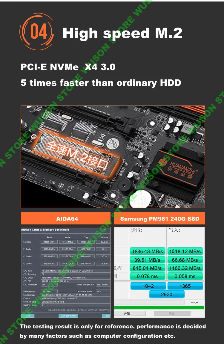 Desconto huananzhi pacote placa mãe dupla x79