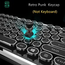 DIY key cap Retro steam punk typewriter mechanical keyboard keycap 104 87 standard keys for gaming