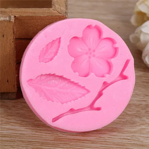 

3D Food-grade Silicone Mold Peach Blossom Cake Candy Jello Decorating Tool Baking moldes de silicona pa0ra reposteria