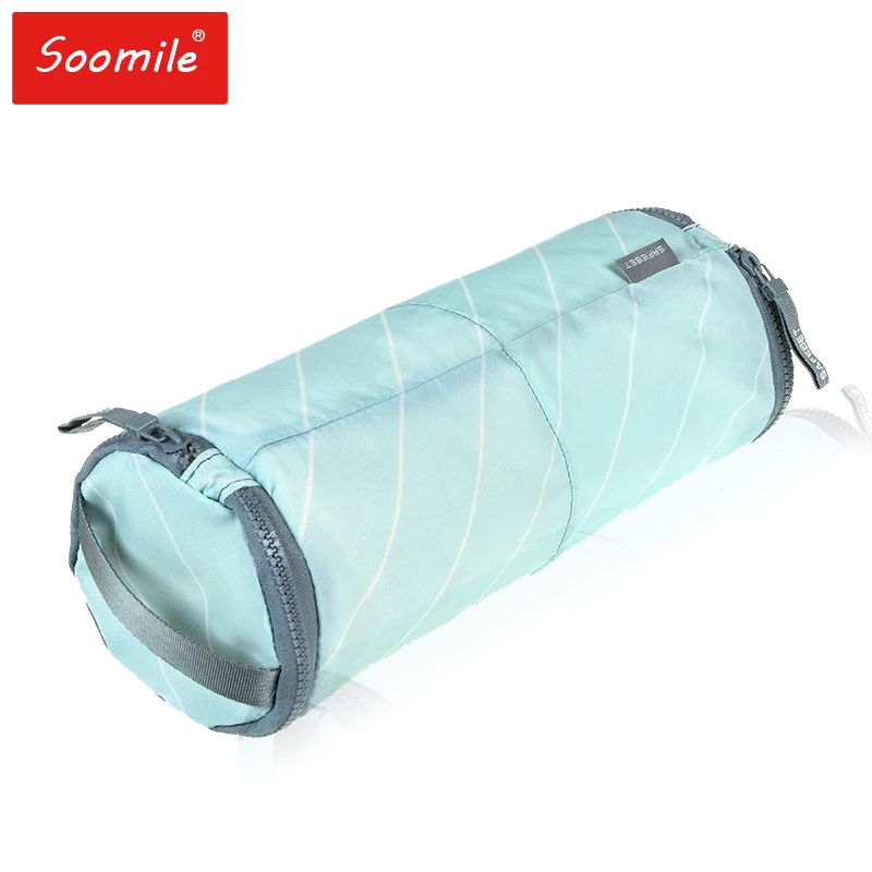 

Soomile Drop Shipping 30CM Big Capacity Cylinder Underwear Bag Women Travel organizer Oxford Zipper Brand round Pouch for Bra