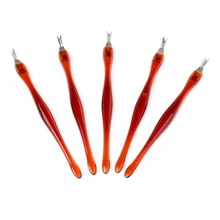 ELECOOL новая мертвая лопатка для кожи, триммер для кутикулы, пилочка для ногтей, набор, вилка для кожи с красной ручкой, набор инструментов для маникюра