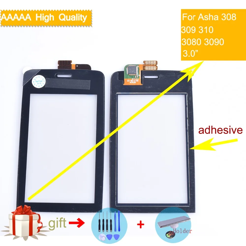 Сенсорный экран N308 для Nokia Asha 308 309 310 3080 3090 сенсорный с цифровым преобразователем