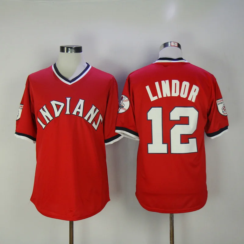 

Men's Retro 1977 Francisco Lindor High Quality Pullover Throwback Baseball Jerseys Stitched Name&Number Size M-3XL