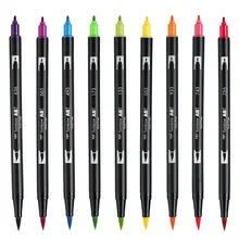 1 шт. цветные художественные маркеры, двойная кисть, маркер, ручка для рисования, манга, маркеры, ручки для дизайна, художественные ручки, школьные канцелярские принадлежности, 96 цветов