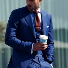 На заказ мужские костюмы с двумя пуговицами и петлями, облегающие, модные, лучшие мужские костюмы для свадебной вечеринки(пальто+ брюки+ жилет+ галстук