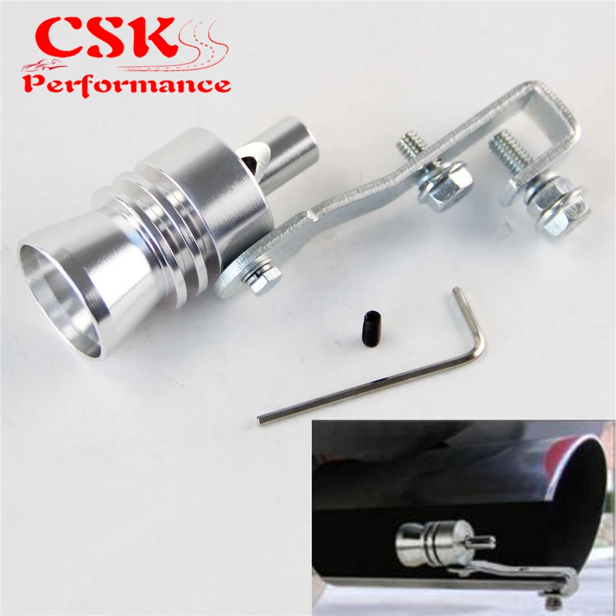 2 x L L Exhaust Fake Turbo Simulator Whistle Pipe Sound Muffler Blow