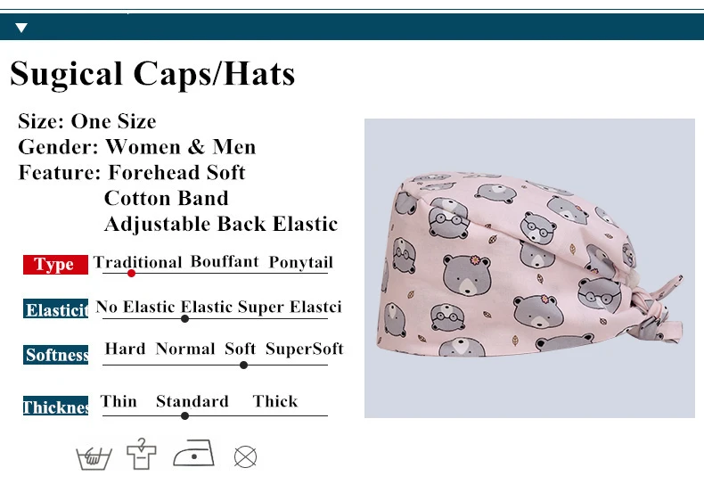 Новое поступление радиологов шапка Радиационная Рабочая шляпа хлопок ремень галстуки на спине один размер высокое качество медицинская шапка s для женщин