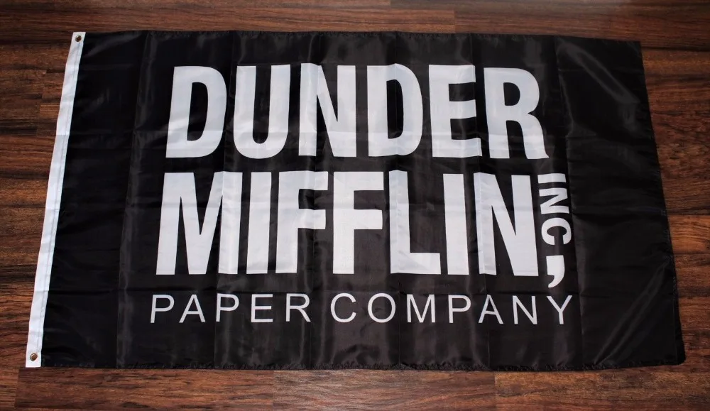 Dunder Mifflin Inc Paper Company Large Indoor Outdoor Banner Flag