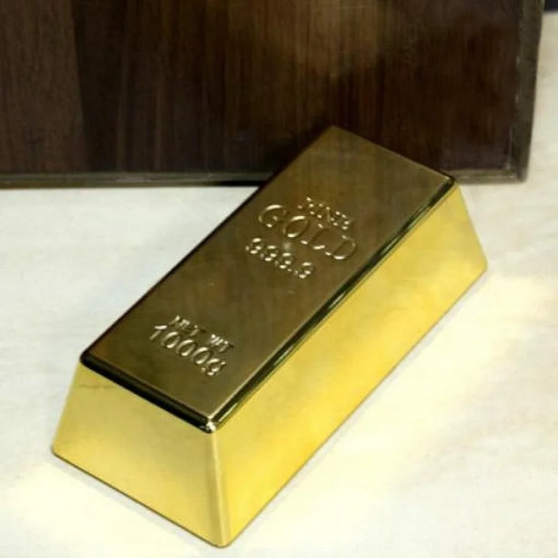 

1PCS Creative Gold Bar Bullion Door Stop Paperweight Heavy Brick Home Door