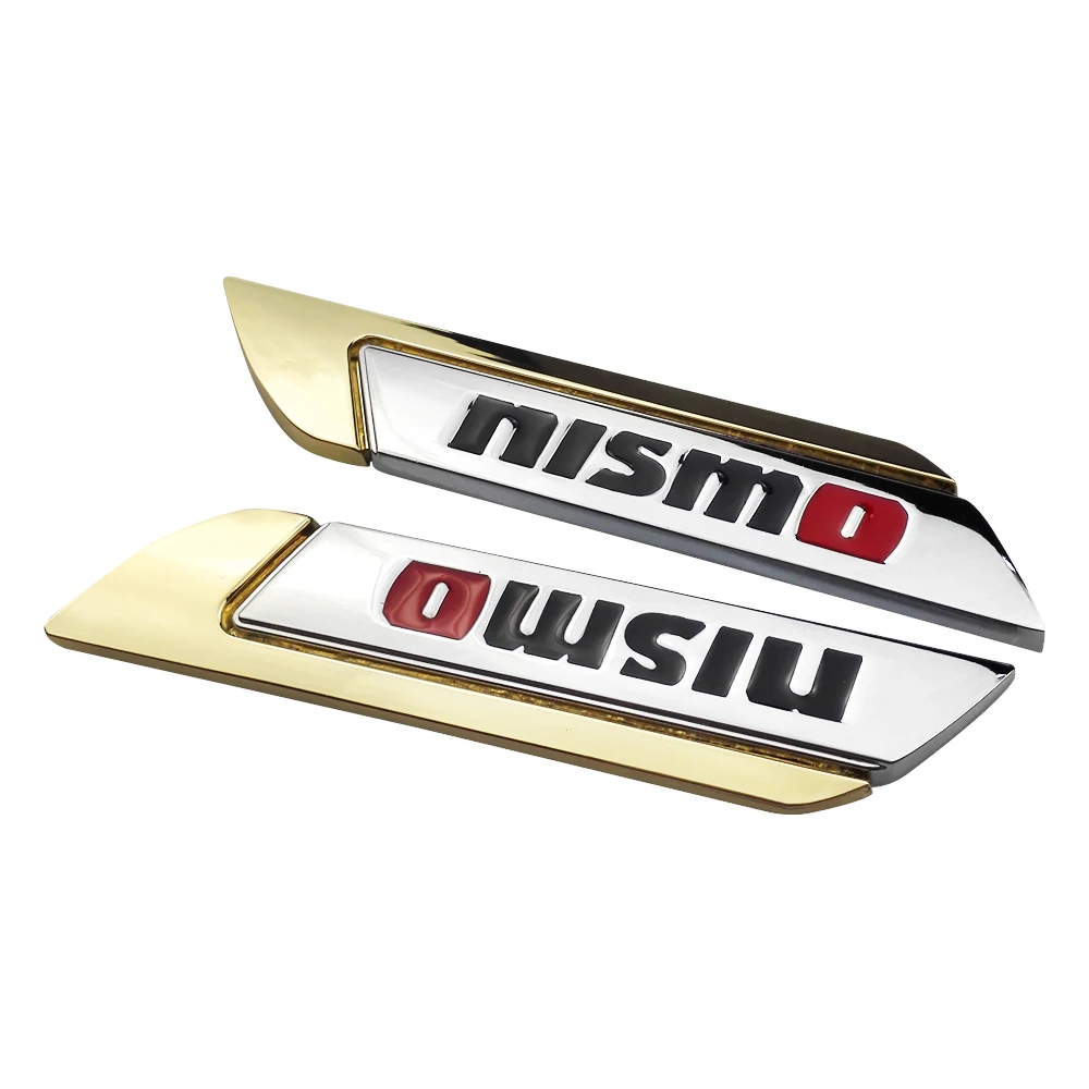 Для Nissan Nismo сбоку сзади Стикеры для Juke Tiida листьев Altima Qashqai Teana X trail Примечание Fender эмблема Авто аксессуары защитить