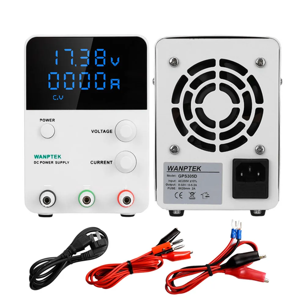 

Wanptek GPS305D High-Precision Digital Display Adjustable Switching DC Power Supply 30V5A Computer Repair Regulated Power Supply