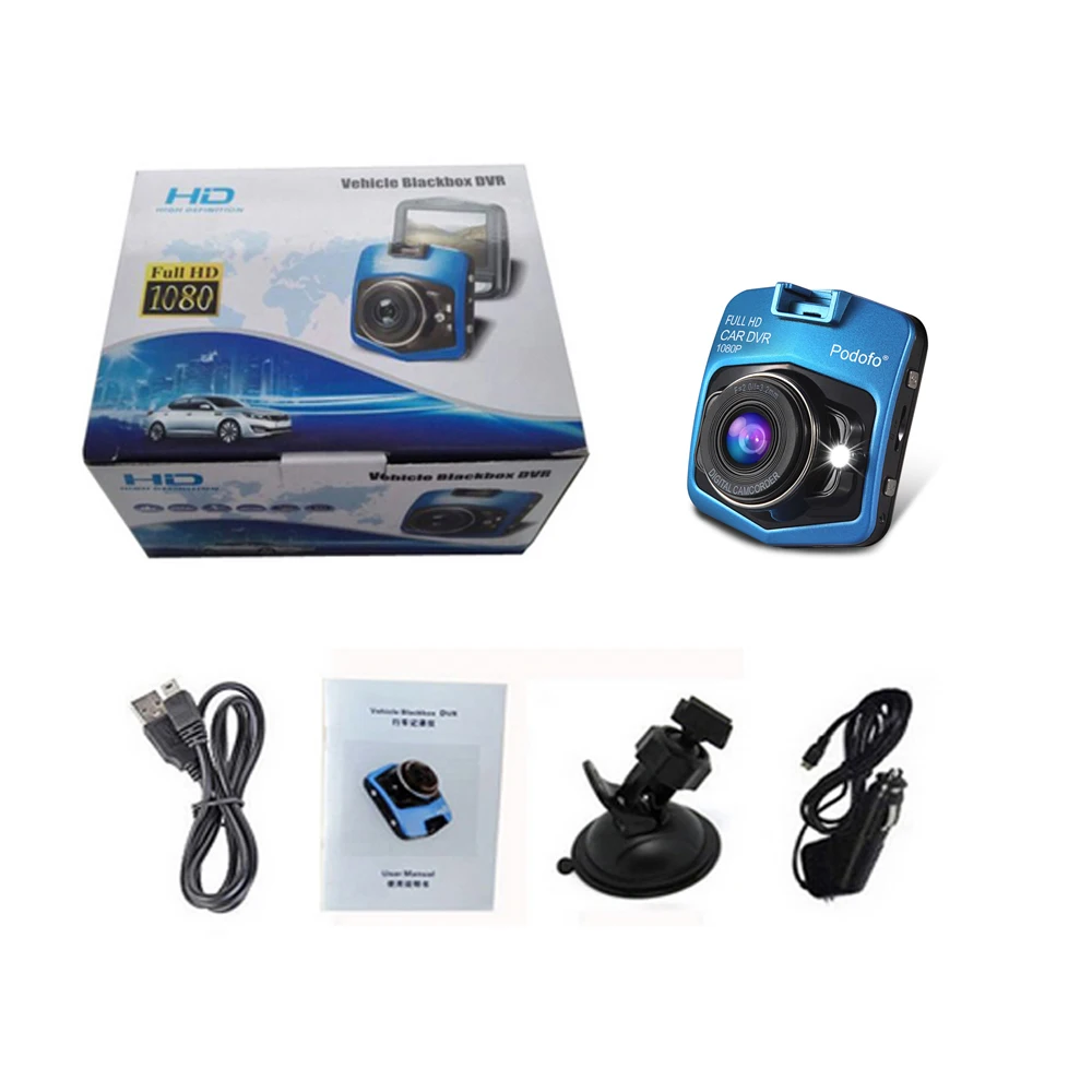 Podofo Mini Car DVR GT300 Camera Camcorder 1080P Full HD Video registrator Parking Recorder Night Vision G-sensor Dash Cam DVRs