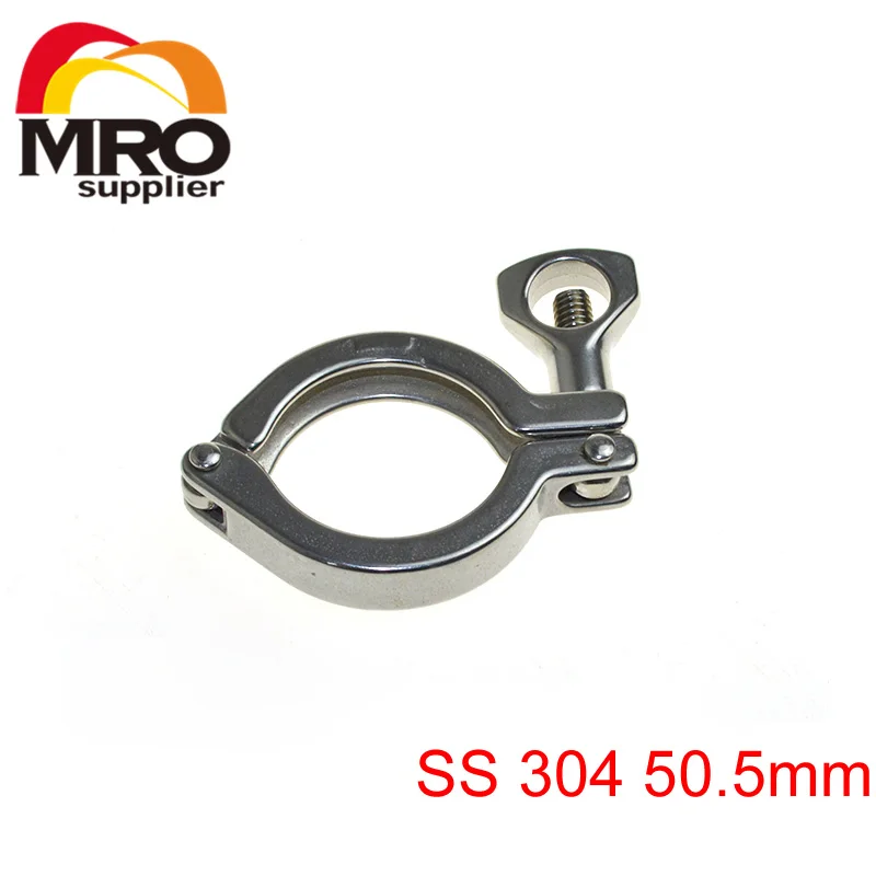 

1.5" Sanitary Tri Clamp SS 304 Tri Clover Fits 50.5MM OD Ferrule Flange Stainless Steel Pipe Fittings Valve SS304 home Brewing