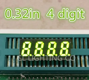 

4 Bit 7 Segment GREEN LED Display 0.32 inch Digital Tube Plastic Metal Common ANODE(Nixie tube)