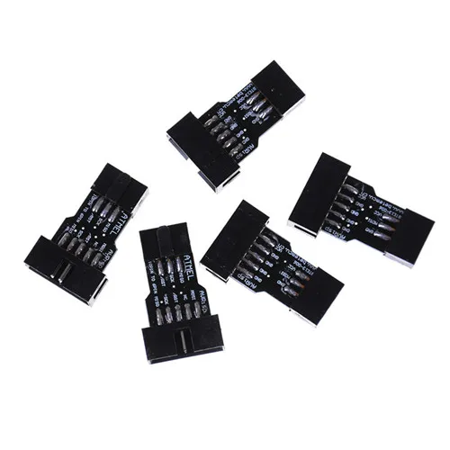 5PCS 10Pin To 6PiN Convert To Standard 10 Pin To 6 Pin Adapter Board For ATMEL STK500 AVRISP USBASP ISP Interface Converter AVR