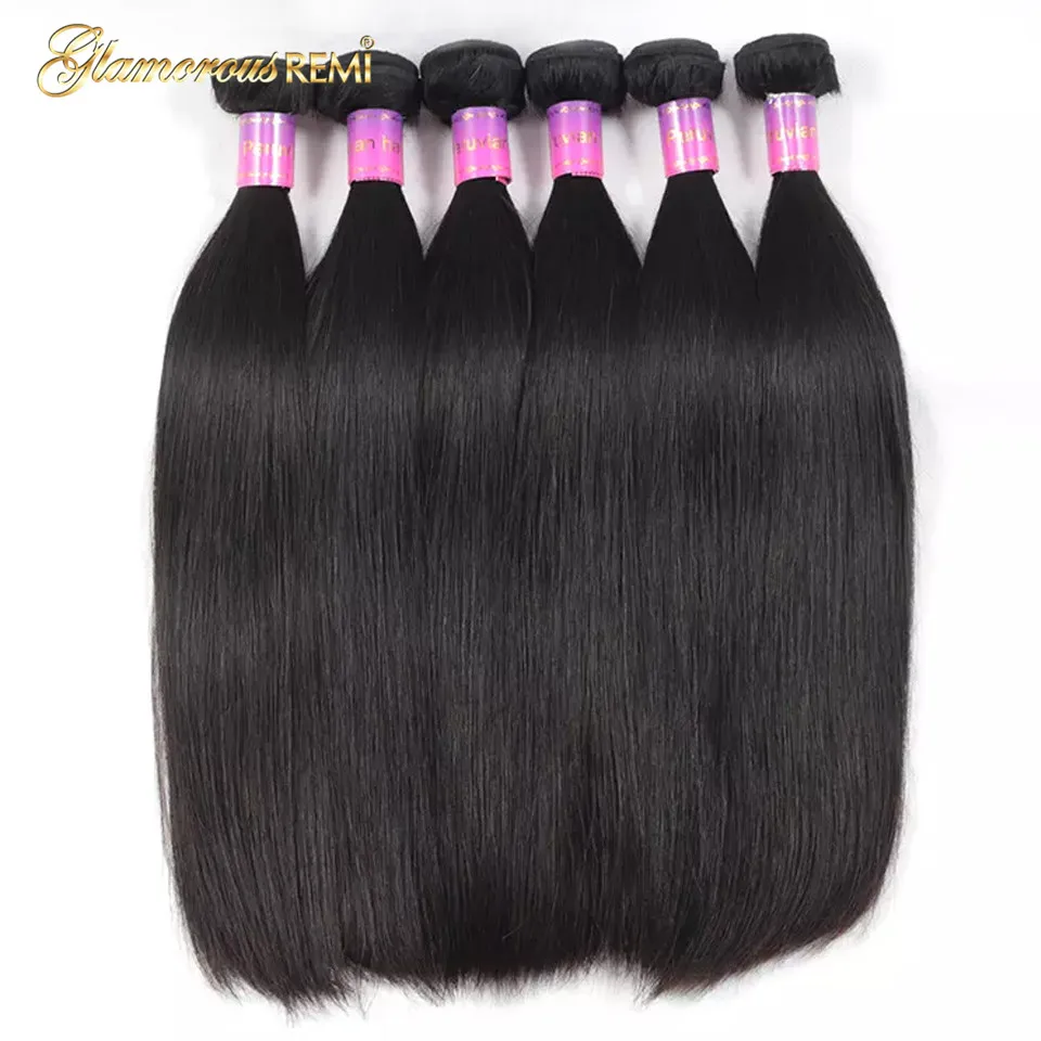 Wholesale 10 Pcs Human Hair Straight Hair Weave 100 Peruvian Remy Human Hair Weaving Extensions