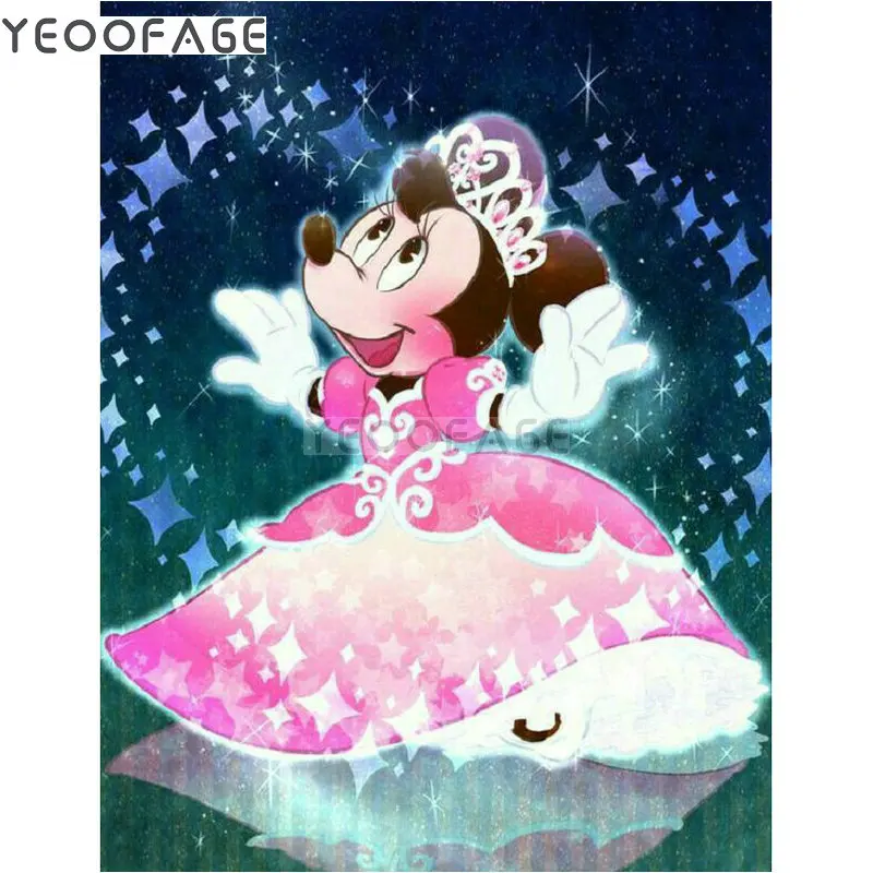 

5D DIY Square Diamond Embroidery Minnie pictures full rhinestones mosaic diamond Painting Cross Stitch Home Decoration