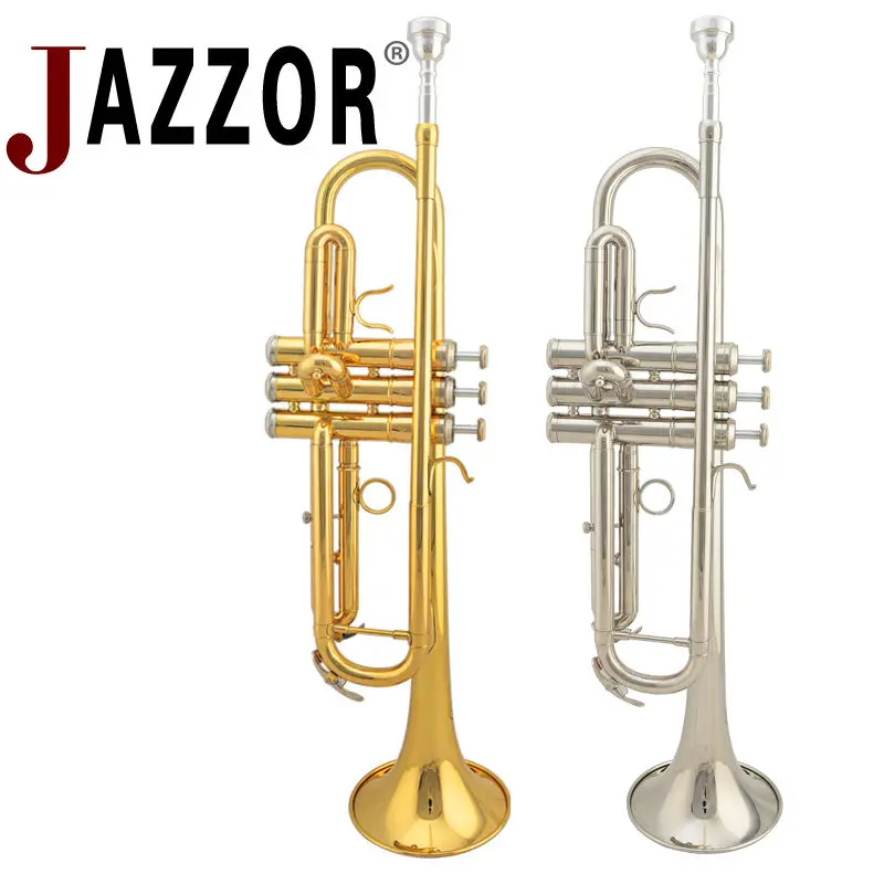 High quality JAZZOR Trumpet JATR 300G professional gold trompete B Flat