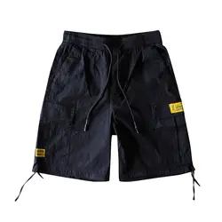 Оригинальные летние мужские шорты кэжуал мужские хлопковые джинсовые шорты Slim Fit прямые повседневные брюки Брюки с карманами Прямая