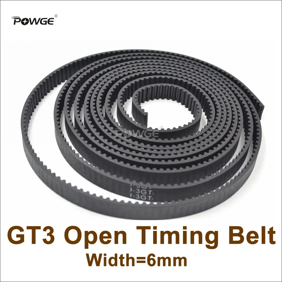 Ремень грм POWGE 5 метров 3 гт ширина = 6 мм подходит для шкива 3GT резиновый GT3 открытый