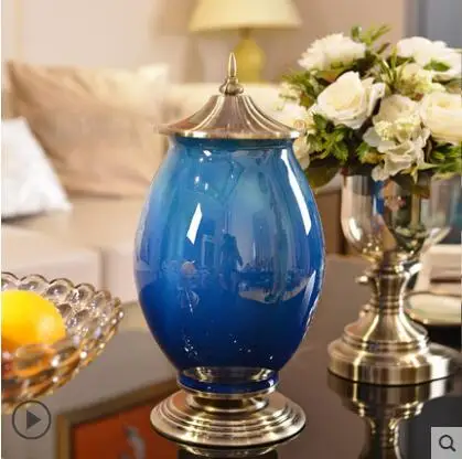 Европейская роскошная керамическая ваза для льда, статуэтка для домашнего интерьера, украшение для гостиной, рабочий стол, фарфоровый цветочный горшок, орнамент - Цвет: style2