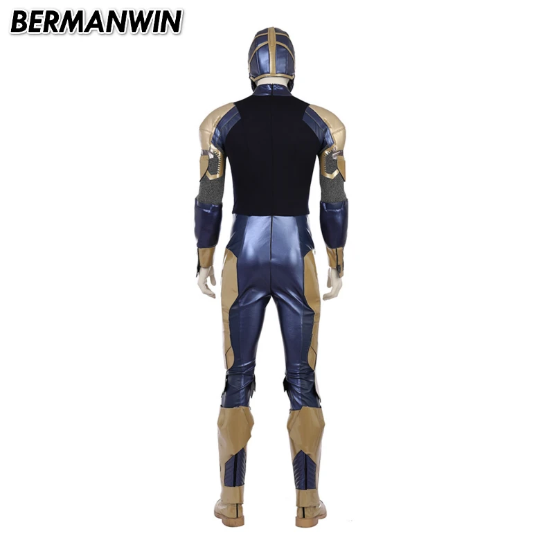 BERMANWIN высокое качество Фильм Мстители Бесконечная война Косплэй костюм Для мужчин танос Косплэй Хэллоуина танос наряд