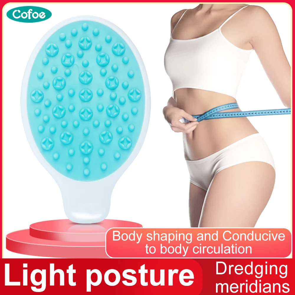 

Cofoe Silicone Body Massage Brush Scalp massger Meridian Massager Brush Slimming Good for Health