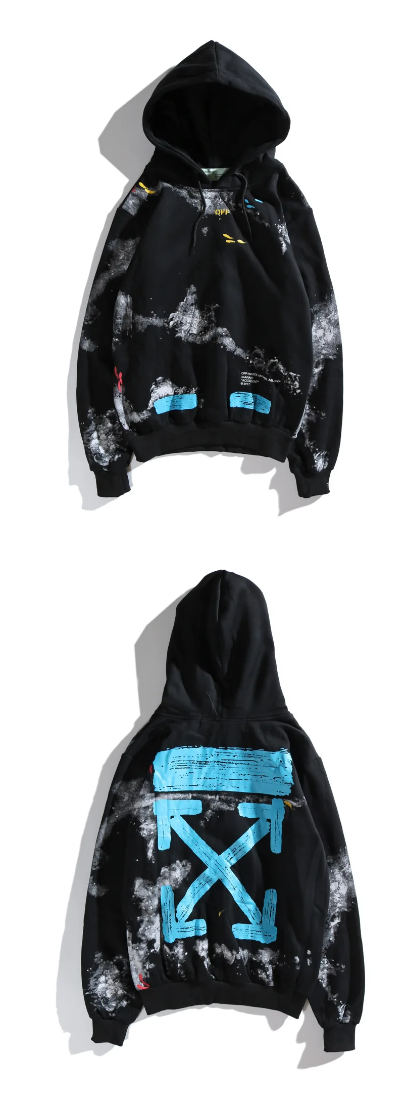 

off white long sleeve hoodie harajuku Sweatshirt hip hop